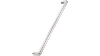 Griff MANGO Aluminium,Zink - Edelstahloptik - 1100 mm lang vor weißem Hintergrund