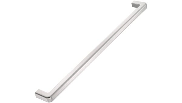 Griff MANGO Zink - Edelstahloptik - 332 mm lang vor weißem Hintergrund