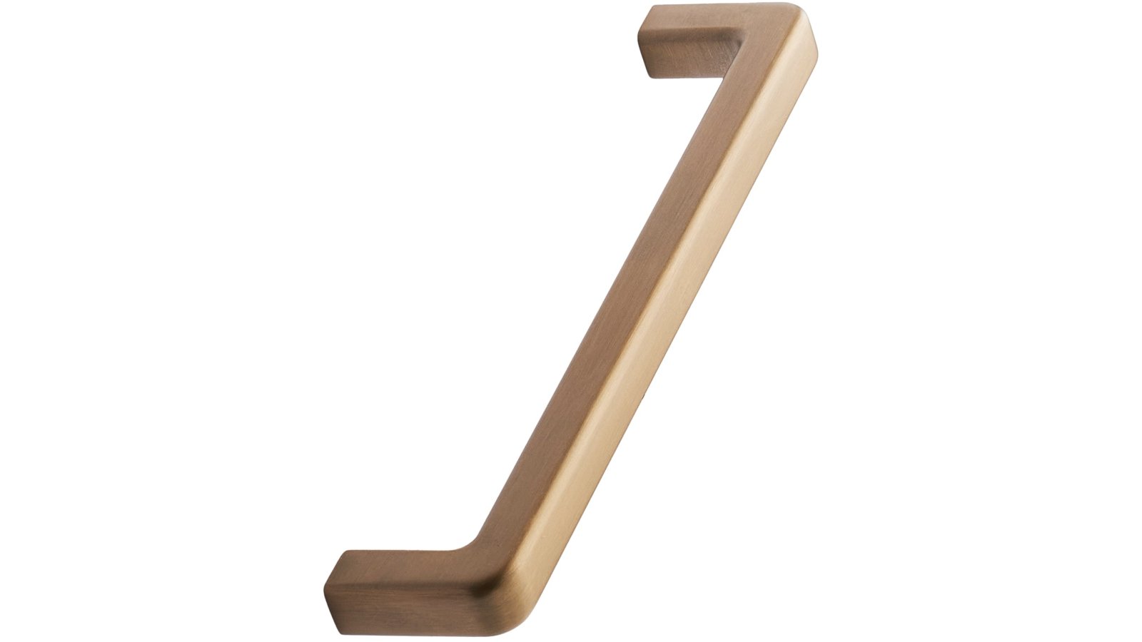 Griff MANGO Zink - Messing gebürstet - 172 mm lang  vor weißem Hintergrund