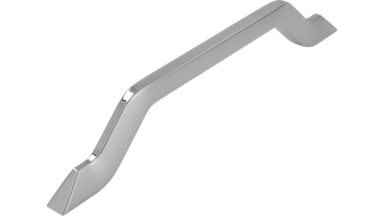 Griff Neuenburg Druckguss chrom glänzend - 186 mm lang  vor weißem Hintergrund