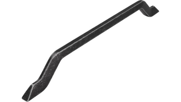 Griff Neuenburg Druckguss eisenfarbig getrommelt matt - 250 mm lang vor weißem Hintergrund