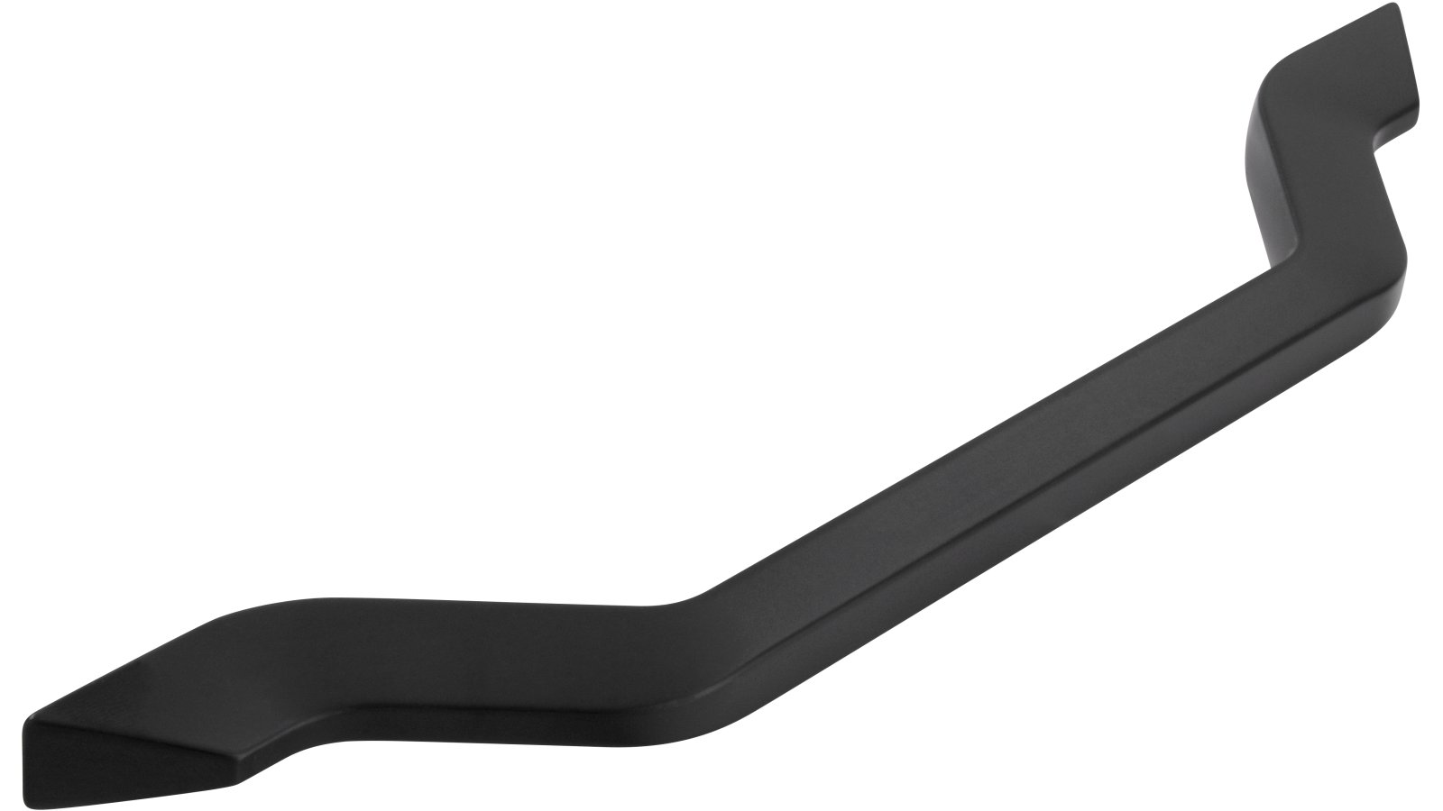 Griff Neuenburg Druckguss schwarz matt pulverbeschichtet - 186 mm lang  vor weißem Hintergrund