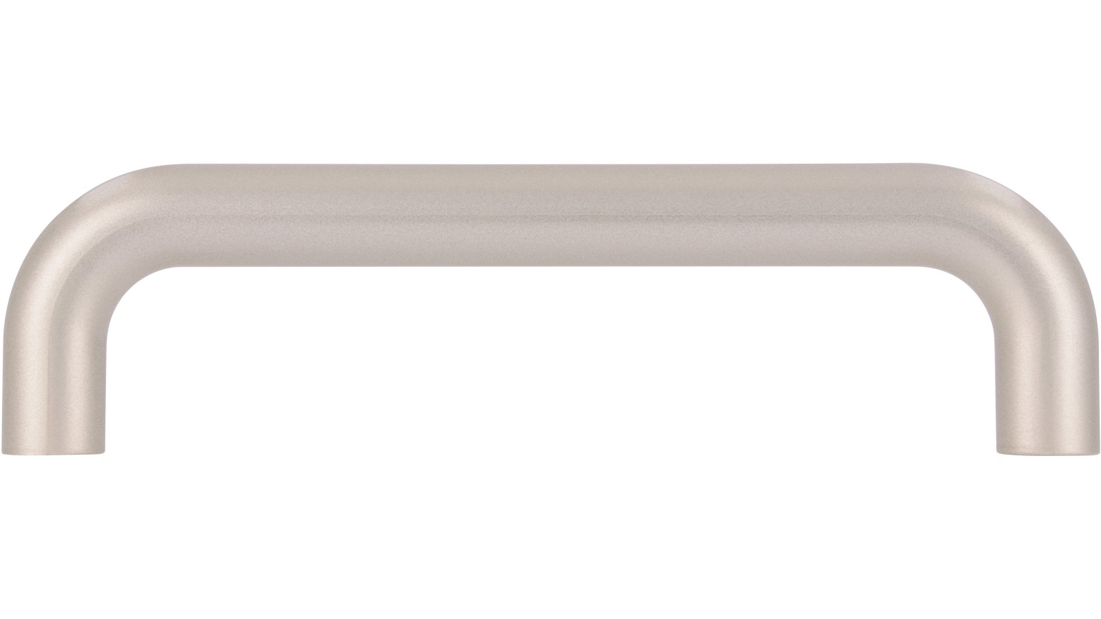 Griff Neuenstadt Kunststoff metallisiert nickel - 106 mm lang  vor weißem Hintergrund