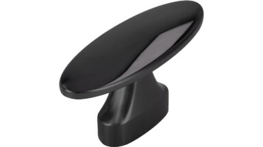 Griff Osternienburger Druckguss Schwarz chrom - 56 mm lang vor weißem Hintergrund