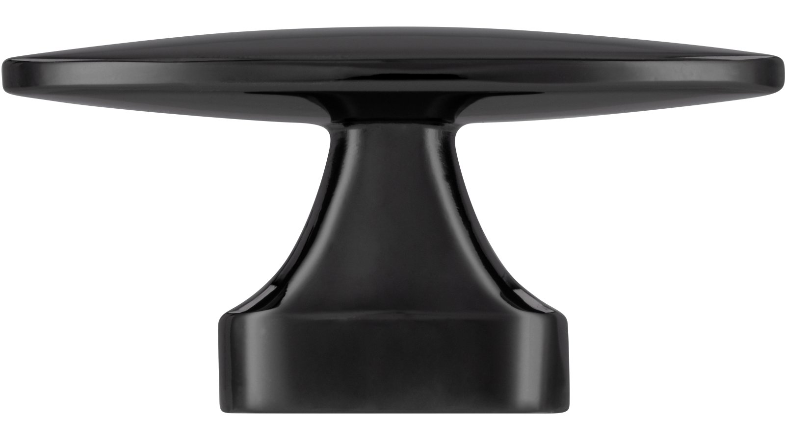 Griff Osternienburger Druckguss Schwarz chrom - 56 mm lang  vor weißem Hintergrund