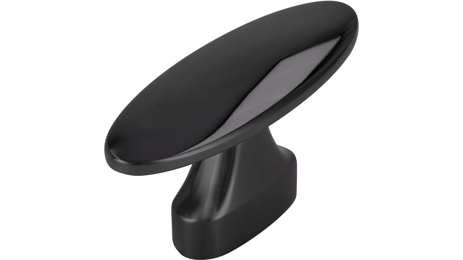 Griff Osternienburger Druckguss Schwarz chrom - 56 mm lang  vor weißem Hintergrund