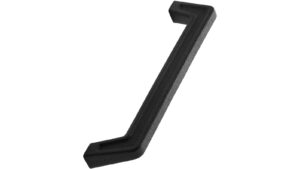 Griff PAGODA Gusseisen - Schwarz - 173 mm lang vor weißem Hintergrund