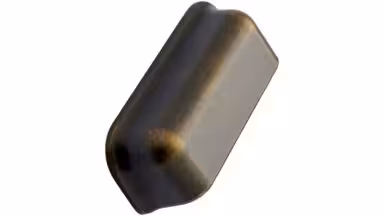 Griff PORT Zink - Braun antik - 112 mm lang vor weißem Hintergrund