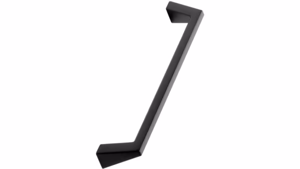 Griff PYRAMID Zink - Schwarz - 173 mm lang vor weißem Hintergrund