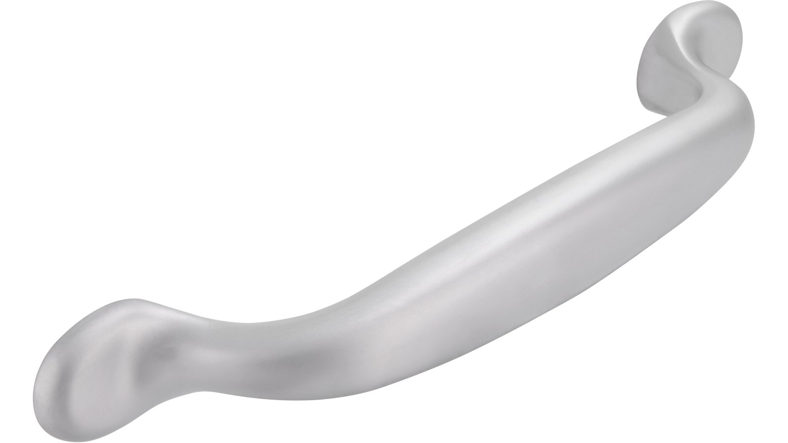 Griff Porta-Westfalica Druckguss chrom matt - 131 mm lang  vor weißem Hintergrund