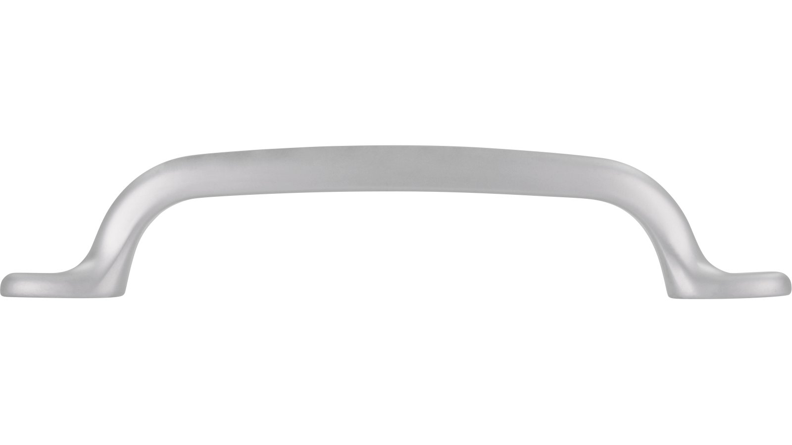 Griff Porta-Westfalica Druckguss chrom matt - 131 mm lang  vor weißem Hintergrund