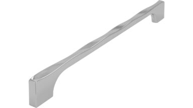 Griff Regenstauf Druckguss chrom glänzend - 270 mm lang vor weißem Hintergrund