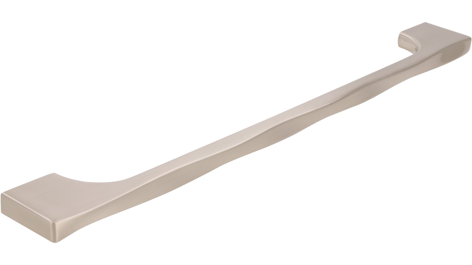 Griff Regenstauf Druckguss vernickelt feingeschliffen - 270 mm lang  vor weißem Hintergrund