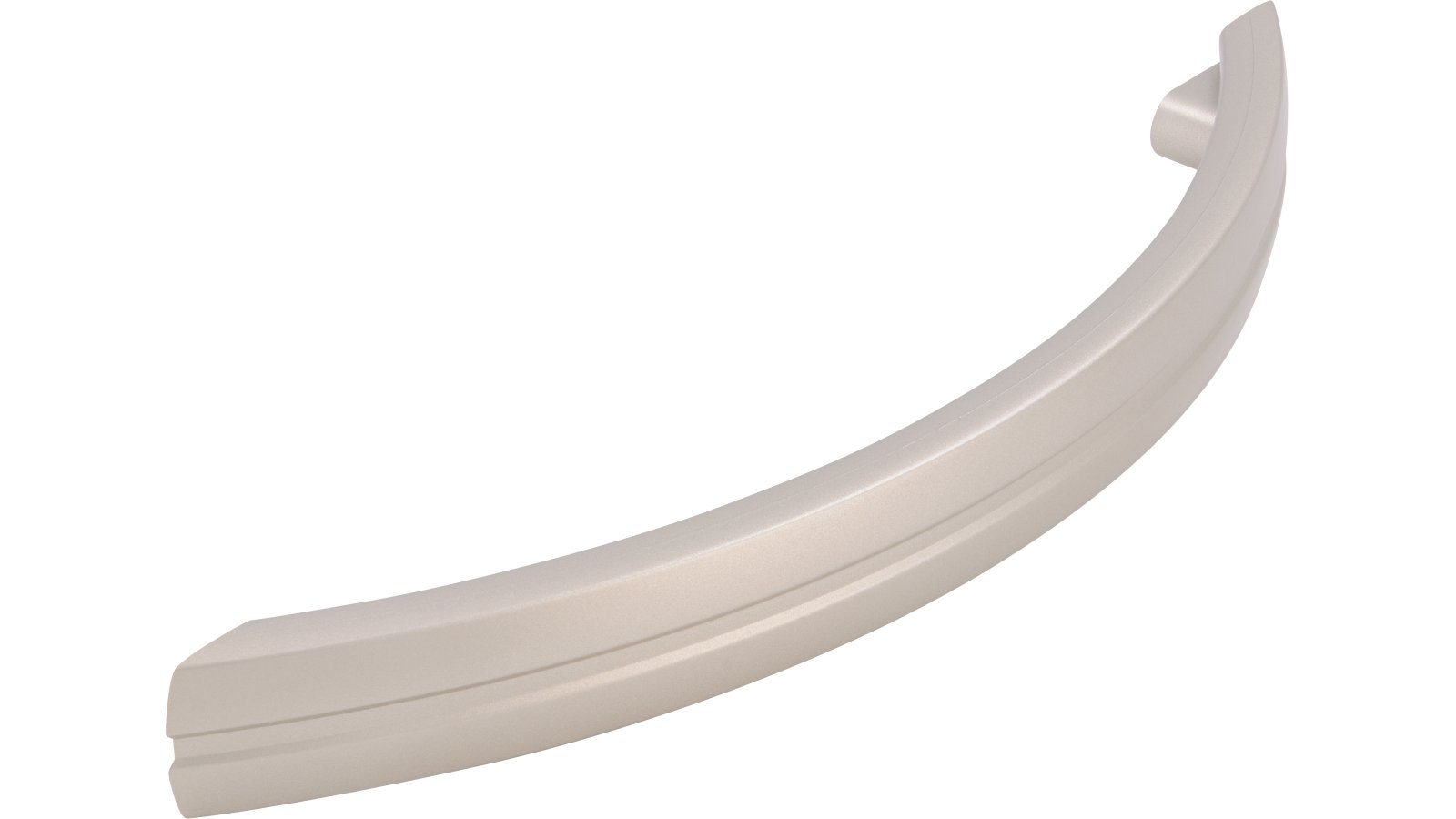 Moebelgriff-Reisa-nickel-Kunststoff-laenge-167-668822-seitlich Griff Reisa Kunststoff metallisiert nickel - 167 mm lang vor weißem Hintergrund