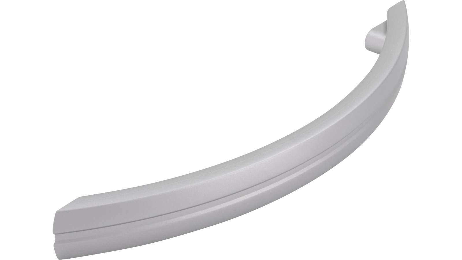 Griff Reisa Kunststoff metallisiert weißaluminium - 167 mm lang  vor weißem Hintergrund