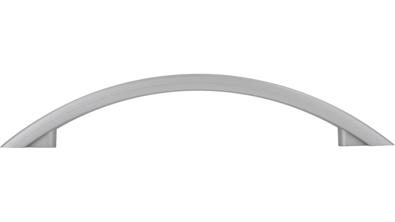 Griff Reisa Kunststoff metallisiert weißaluminium - 167 mm lang  vor weißem Hintergrund