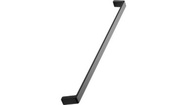 Griff SEAM Aluminium - Schwarz - 330 mm lang vor weißem Hintergrund