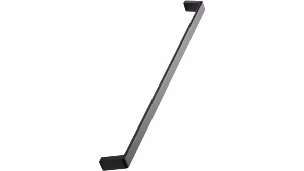 Griff SEAM Aluminium - Schwarz - 330 mm lang  vor weißem Hintergrund
