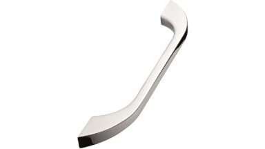 Griff SLIM Zink - Glanz verchromt - 360 mm lang vor weißem Hintergrund