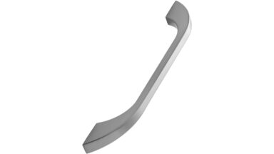 Griff SLIM Zink - Edelstahloptik - 360 mm lang vor weißem Hintergrund