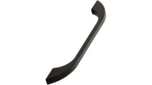 Griff SLIM Zink - Schwarz matt - 360 mm lang  vor weißem Hintergrund