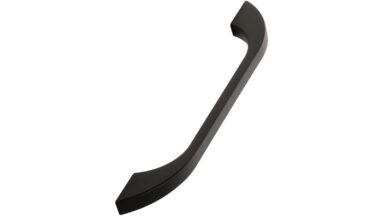 Griff SLIM Zink - Schwarz matt - 360 mm lang vor weißem Hintergrund