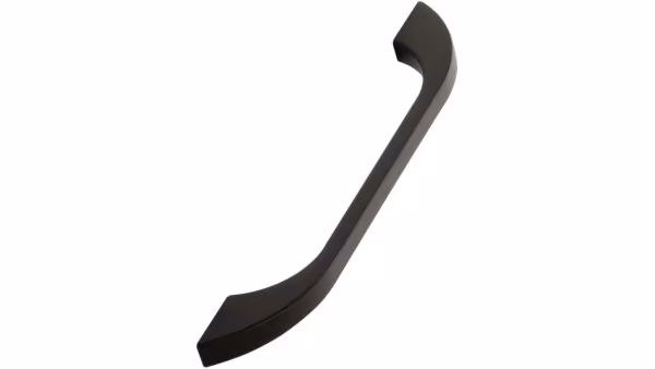 Griff SLIM Zink - Schwarz matt - 360 mm lang vor weißem Hintergrund