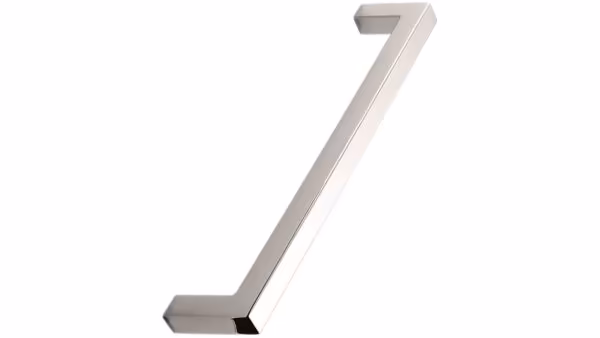 Griff SQUARE-10 Zink - Glanz verchromt - 234 mm lang vor weißem Hintergrund