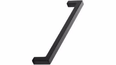 Griff SQUARE-10 Zink - Schwarz matt - 138 mm lang vor weißem Hintergrund