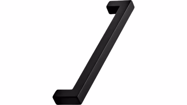 Griff SQUARE-10 Aluminium - Mattschwarz - 330 mm lang vor weißem Hintergrund