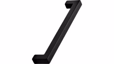 Griff SQUARE-12 Aluminium - Schwarz pulverbeschichtet - 204 mm lang  vor weißem Hintergrund