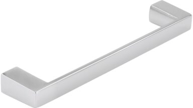 Griff Schönebeck Druckguss chrom glänzend - 111 mm lang  vor weißem Hintergrund