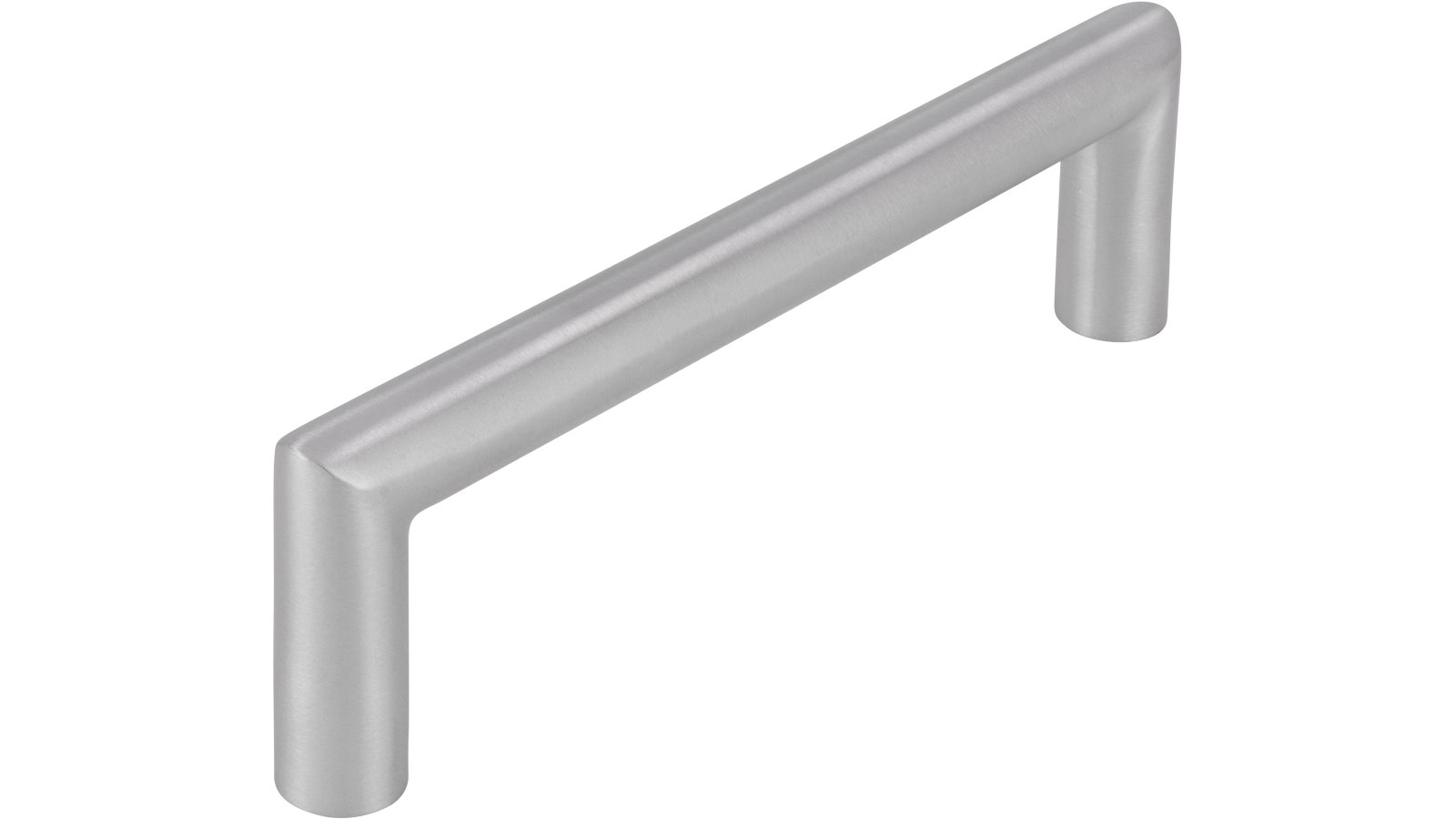 Griff Schwaikheim Edelstahl fein geschliffen - 106 mm lang  vor weißem Hintergrund