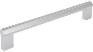 Griff Straubenhardt Druckguss chrom glänzend - 176 mm lang vor weißem Hintergrund