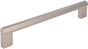 Griff Straubenhardt Druckguss vernickelt feingeschliffen - 176 mm lang vor weißem Hintergrund