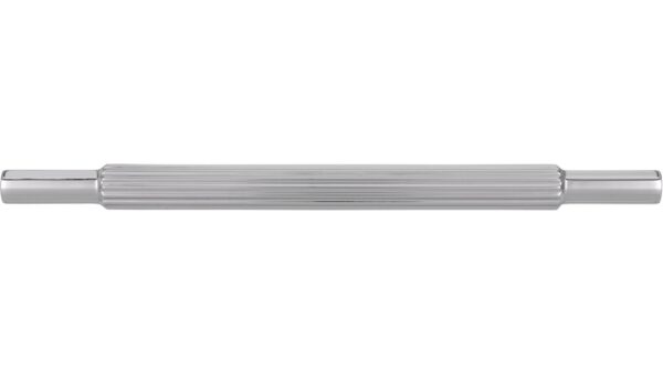 Griff Stripes-Massiv Druckguss chrom glänzend - 168 mm lang  vor weißem Hintergrund