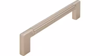 Griff Stripes Aluminium/Druckguss edelstahleffekt edelstahleffekt - 142 mm lang vor weißem Hintergrund