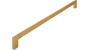 Griff Stripes Aluminium/Druckguss gold matt gebürstet gold matt gebürstet - 334 mm lang  vor weißem Hintergrund