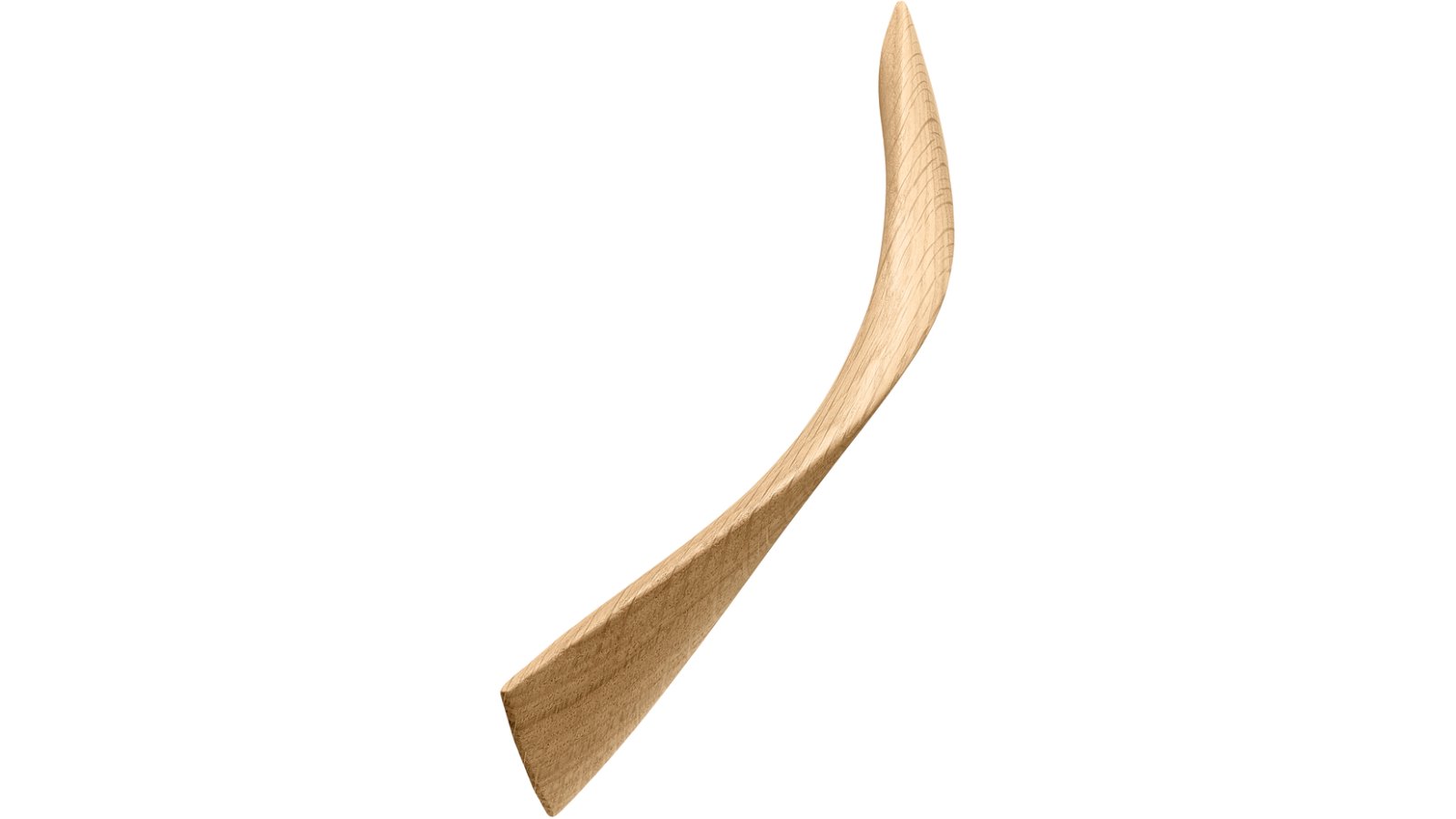 Griff TWIST Eiche - Lackiert - 270 mm lang  vor weißem Hintergrund