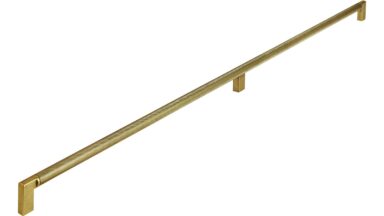 Griff Threesixty Aluminium - Druckguss messingfarbig getrommelt matt messingfarbig getrommelt matt - 750 mm lang vor weißem Hintergrund
