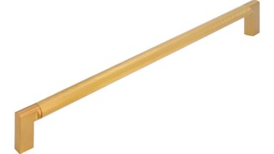 Griff Threesixty Aluminium - Druckguss gold matt gebürstet gold matt gebürstet - 334 mm lang vor weißem Hintergrund