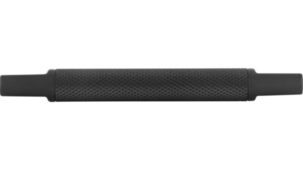 Griff Threesixty Aluminium - Druckguss schwarz matt pulverbeschichtet schwarz matt pulverbeschichtet - 110 mm lang  vor weißem Hintergrund