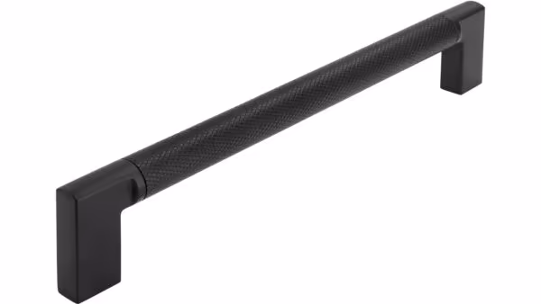 Griff Threesixty Aluminium - Druckguss schwarz matt pulverbeschichtet schwarz matt pulverbeschichtet - 174 mm lang  vor weißem Hintergrund