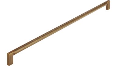 Griff Threesixty Aluminium - Druckguss messing schwarz gebürstet messing schwarz gebürstet - 494 mm lang  vor weißem Hintergrund