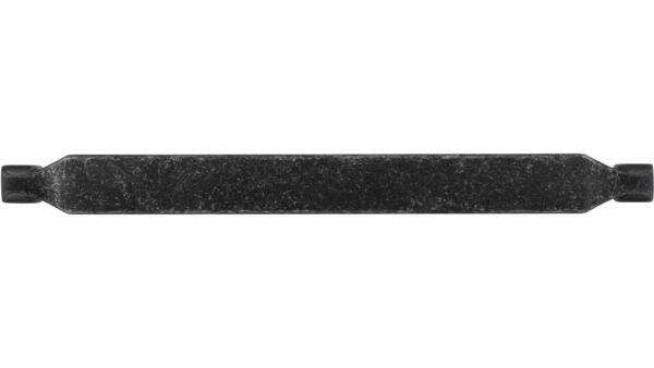 Griff Trebbin Druckguss eisenfarbig getrommelt matt - 170 mm lang  vor weißem Hintergrund