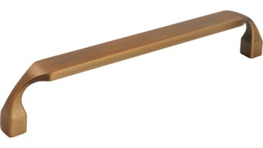 Griff Trebbin Druckguss messing schwarz gebürstet - 170 mm lang vor weißem Hintergrund