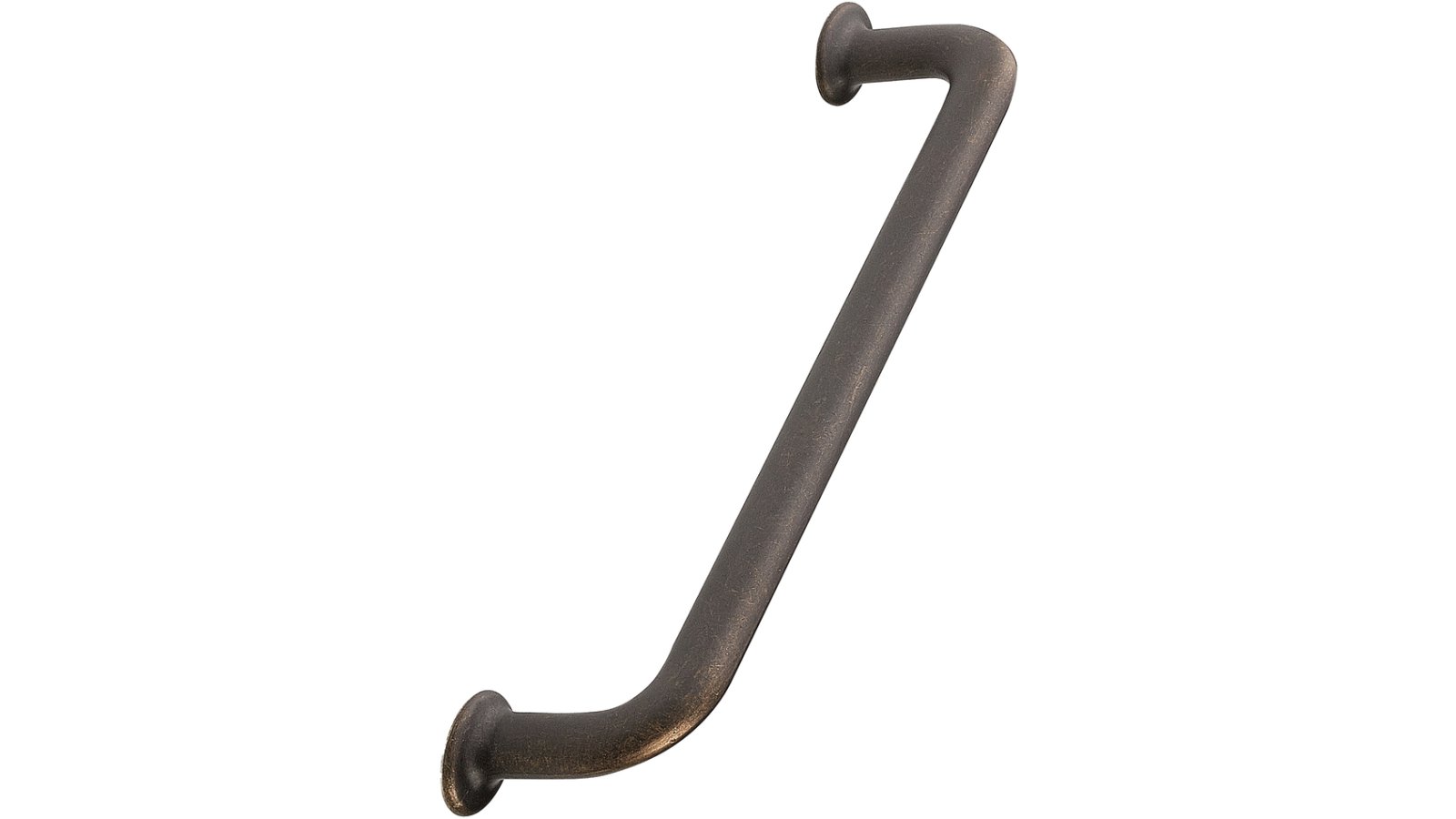 Griff U-TURN Zink - Braun antik - 187 mm lang  vor weißem Hintergrund