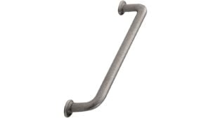 Griff U-TURN Zink - Grau antik - 187 mm lang  vor weißem Hintergrund