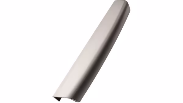 Griff WOW Zink - Edelstahloptik - 320 mm lang vor weißem Hintergrund