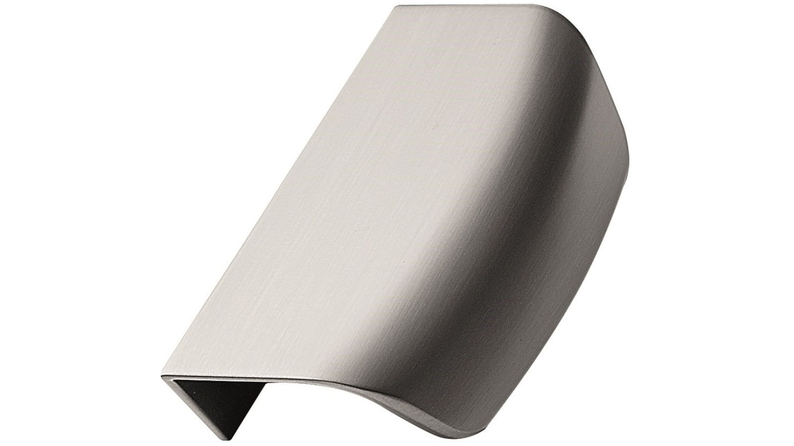 Moebelgriff-WOW-edelstahlfarbig-Edelstahl-Stahl-Zinkdruckguss-laenge-96-FP-000685 Griff WOW Zink - Edelstahloptik - 96 mm lang vor weißem Hintergrund